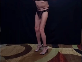 Busy-Bottom in black lingerie exposing my little titties and soon to be naked porn hot boys gay