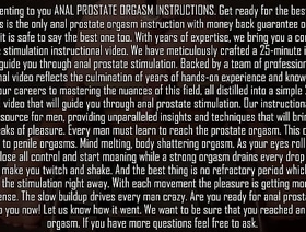 ANAL PROSTATE ORGASM INSTRUCTIONS - money back guarantee japan gay porn clips